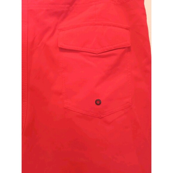 Oakley Mens Board Shorts Size 36 Red Black Graphic Logo Swim Trunks Performance - Picture 8 of 12